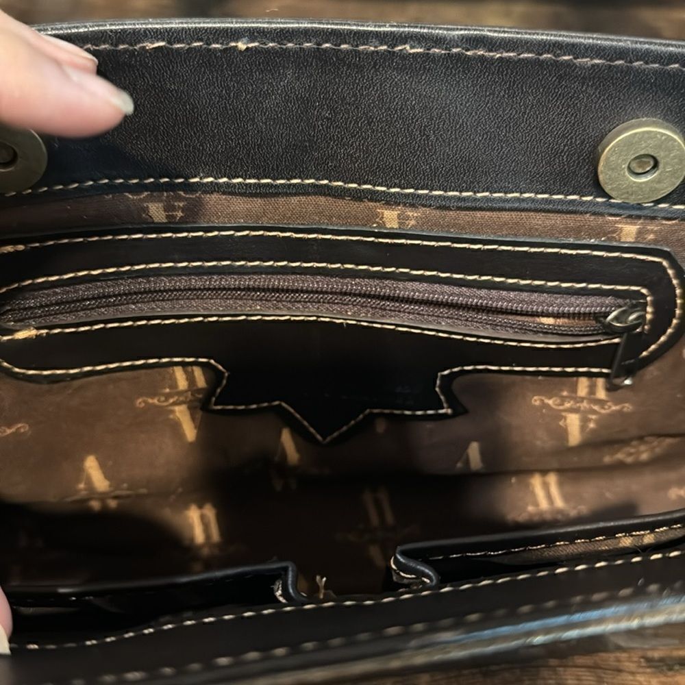 American West Black and Gold Floral Clutch - Picture 10 of 13